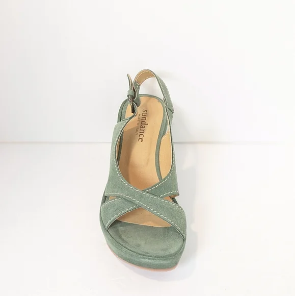 NWOT Sundance suede wedge sandals - Picture 3 of 16
